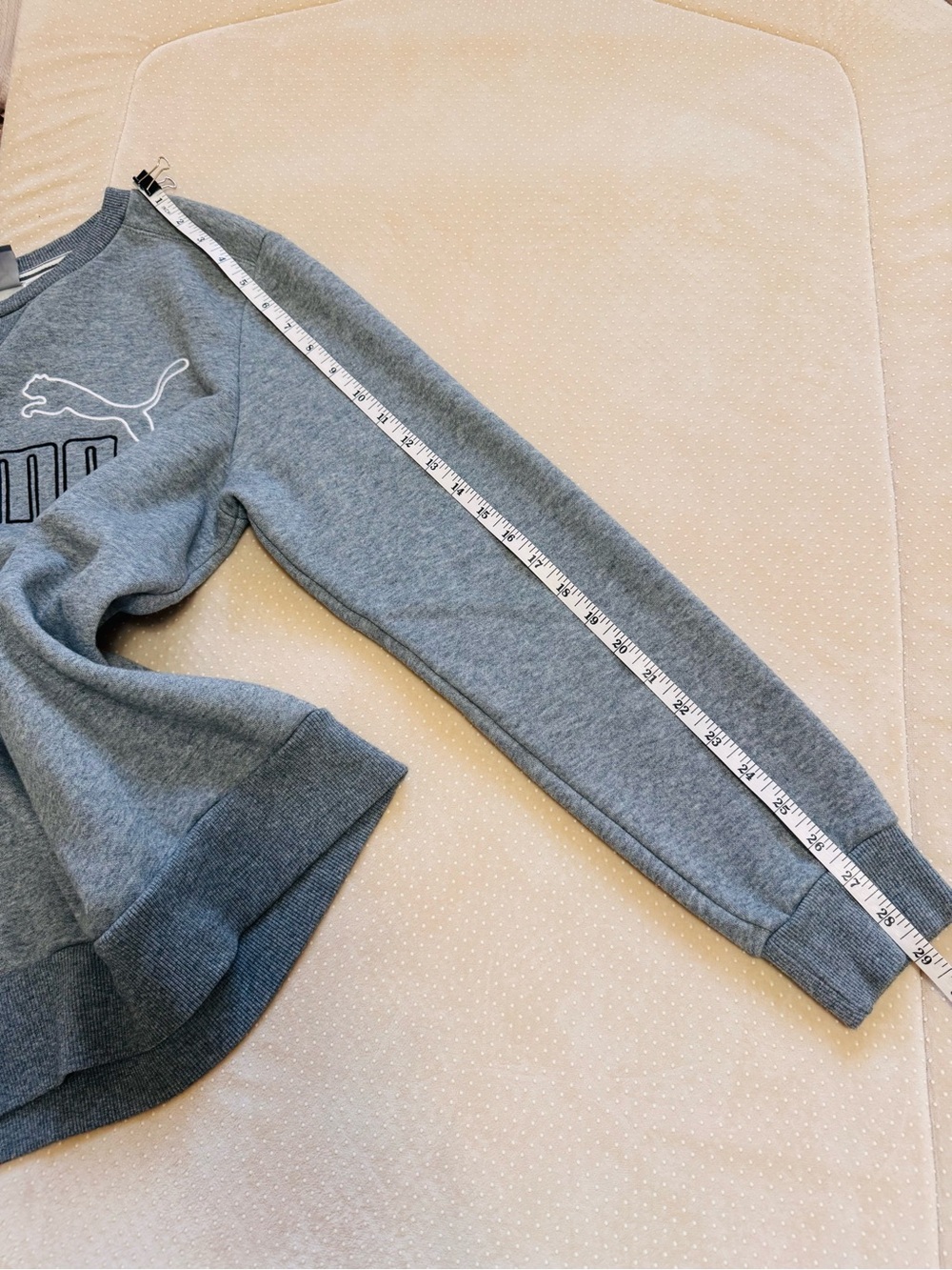 Puma Gray Crewneck Sweatshirt with Logo - Picture 9 of 9